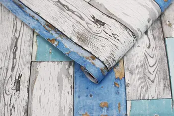 LUCKYYJ Skræl og Stick Træ Planke Tapet Vinyl Selvklæbende tapet Design til Vægge i Badeværelse, Soveværelse, boligindretning