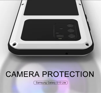 Oprindelige Kærlighed Mei Kraftig taske Til Samsung Galaxy S10 Lite 6.7 tommer Slagfast Metal Aluminium Cover +Hærdet glas