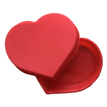21,5 cm*24.5 cm, Silikone, hjerteformet kage skimmel Hjertet bageplade DIY bagning værktøj