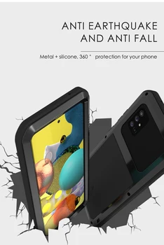 For Samsung Galaxy A51 A71 5G Tilfælde, Oprindelige KÆRLIGHED MEI Kraftig Slagfast Metal Rustning Vandtæt Telefon-etui Til Galaxy A71 A51 5G