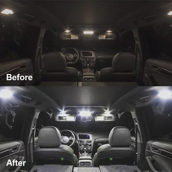 15pcs Lyse Auto Indvendige LED-Pærer Hvide Canbus Kit For 2004-2009 Cadillac SRX Kort Dome Vanity Mirror Lampe