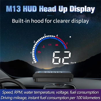 Universal Bil HUD (Head-up Display, Multi-funktion Speedometer Projektor Skjulte OBD Auto Elektronik Tilbehør HUD Display Bil
