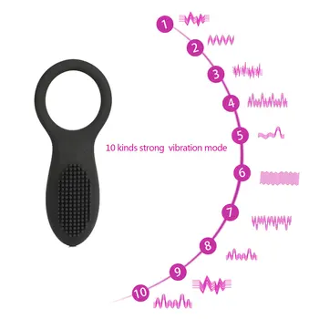 Trådløs fjernbetjening G-punkt vibrator par ring, der anvendes til 10 speed penis vibrator, voksen legetøj for mandlige penis kyskhed par