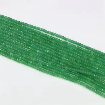 VARM grøn aventurin sten 2x4mm facetslebet abacus runde løse perler diy smykker 15
