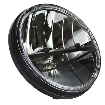 1PC 6000K 7inch Black Round LED Headlight with Hi-Lo Beam for Jeep Wrangler JK TJ LJ CJ Hummer H1 H2