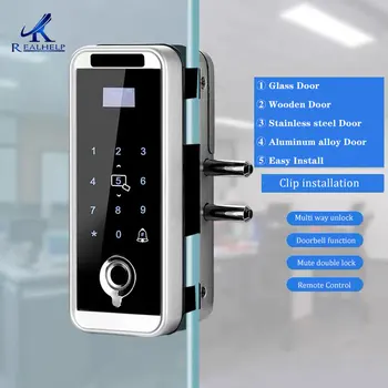 NFC-Smart Låse Boring Gratis Office-Glas Dør Lås Fingeraftryk Kode Lås Home Security Elektronisk dørlås