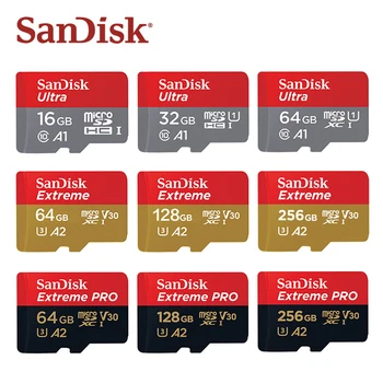 SanDisk Micro SD Kort 16GB 32GB MicroSDHC-Hukommelseskort 64GB 128GB 200GB 256GB 400GB MicroSDXC EXTREME PRO V30 U3 4K UHD TF Kort
