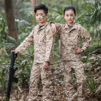 Hær Militære Uniform Særlige Kraft Taktiske Beklædning Børn ACU CP Camouflage Bekæmpe Bevist, Jakke, Bukser Mænd arbejdstøj Airsoft