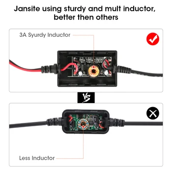 Jansite Hårdt 12V Ledning Kit ATS-Sikring Kabel, Oplader Power Inverter Omformer Adapter 4 typer Dual-slot For Time-lapse video Dashcam