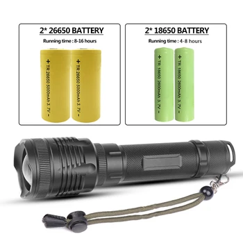 CREE XHP90 32 Kraftig Zoom Taktisk LED Lommelygte Torch Nye Ankommer Oprindelige 2* 18650 eller 26650 Batteri Pærer Vandtæt