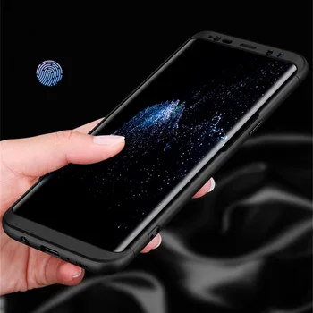 Luksus 360 Full Body Case Til Samsung Galaxy S9 S8 S7 Kant S6 Kant Note 8 Hårde PC full cover Case Til Iphone 6 6s 7 7s Plus X