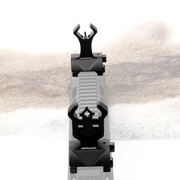 Model 4 AR 15 Taktiske Flip op Foran Bageste Syn Seværdigheder Indstillet Strygejern Diamant Åbninger Dual Windage Justering