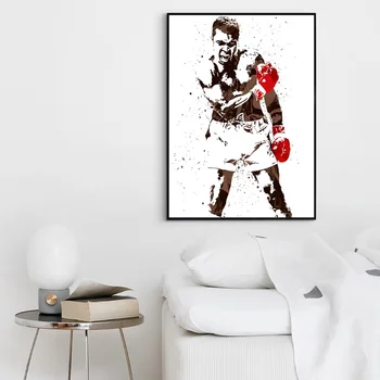 Muhammad Ali Boksning Star Sports Lærred, Plakat Væg Kunst Print Børn, Indretning hjems Indretning Wall Decor Lærred maleri