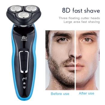 Genopladeligt Elektrisk Shaver Flydende Skæg Skraberen Våd-Tør med Dobbelt Anvendelse, Bærbare Elektriske skægtrimmer for Mænd Intimbarbering Maskine F30