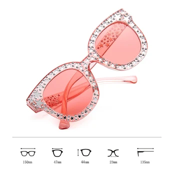 LeonLion Mode Runde Diamant Solbriller Kvinder Vintage Solbriller Mænd Candy Farver Oculos Feminino Luksus Mærke Brillerne