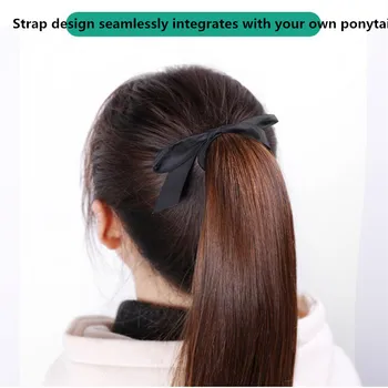 Indisk Hestehale Remy Human Hair Clip-Ins Bandage Remy Hair Extensions Clip I Ponytails for Sorte Kvinder Puttee Lang Hestehale