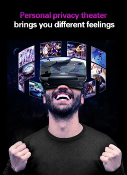 5~7inch VRG Pro 3D VR Briller Virtual Reality Fuld Skærm Visuelle Vidvinkel VR Briller Kasse For 5 Til 7 Tommer Smartphone Briller