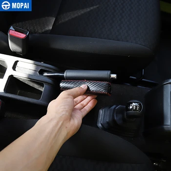 MOPAI Håndbremse Greb til Suzuki Jimny JB74 Læder Bil Hånd Bremse Beskytte Dække for Suzuki Jimny 2019 2020 Tilbehør