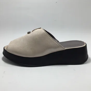 Kvinders Tøfler Foråret og Sommeren Mode Ortopædisk Klip-Klappere Let Comfy Sandaler Virkelige Ægte Læder Platform Sko
