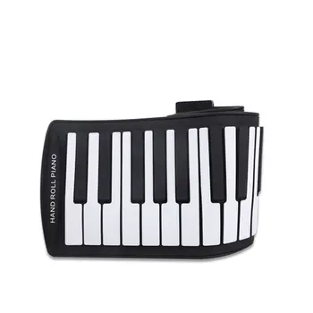 Bærbare 61 Taster Fleksibel Roll-Up Klaver USB-MIDI-Elektronisk Tastatur Hånd Roll Klaver