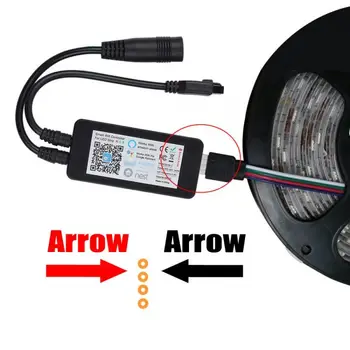 Ewelink RGB LED STRIP WIFI CONTROLLER+IR REMOTEStrip light controller for intelligent liv arbejde med Amazon Alexa og Google startside