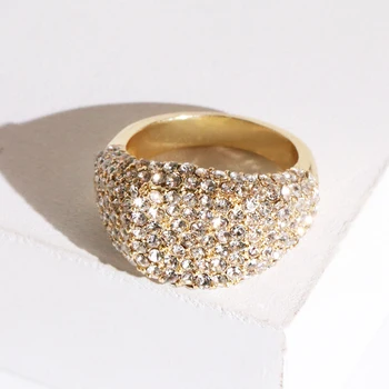 Guld regnbue krystal Ringe, på Tværs af Ringene, tynd CZ ringe,kvinder bryllup Micro Bane Ring