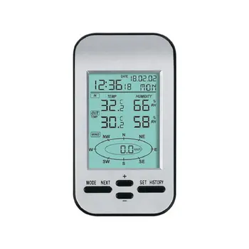 433MHz Trådløse vejrstation Ur vindhastighed Retning Sensor Professionel Vindmåler Termometer Hygrometer