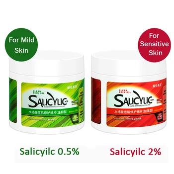Acne Behandling Puder med Salicylsyre 0,5% Og 2% Kvinder Mænd Acne Fjerne Bums Klart Pad 55PCS