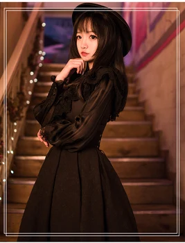 Vintage søde lolita nederdel søde udskrivning palace blonder victorianske nederdel gothic lolita sk kawaii pige tea party prinsesse loli cos