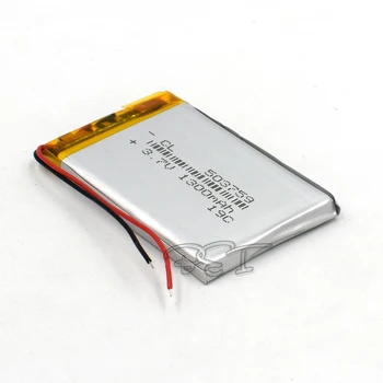 Genopladeligt Li-Polymer Lithium Batteri 3,7 V 503759 1300mAh Batteri Med PMC For Legetøj, MP3-MP4, GPS-Højttaler LED Lys Kamera