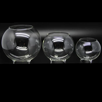 Salg Glas Smykker Beholder Akvarium Kumme Blomst Planter Jar Hjem Dekoration Vase Runde Glas Halskæde Opbevaring Holder Stand