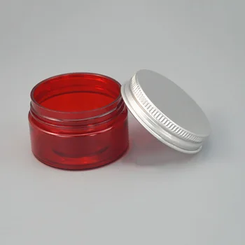 30g plast røde krukke 30 ml håndlavet maske container gennemsigtige farvede creme emballage kosmetiske jar-gratis fragt