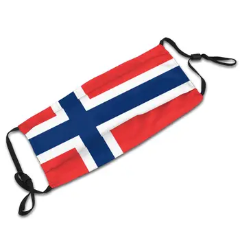 Norsk Flag For Norge Genanvendelige Ansigt Maske med filter Støvtæt Maske Beskyttelse Åndedrætsværn Maske Munden Dæmpe