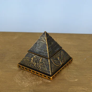 Personlighed Gamle Egypten Khufu Pyramiden Model Kreative Lille Dekoration, Boligindretning Håndværk Smykkeskrin Gave R968