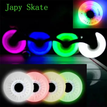Japy Skate Flash Rulle Hjul LED Lys Glidende Skate Hjul 90A 72 76 80 8 stykker / masse Slalom Bremsende Hjul SEBA Skating