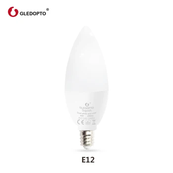 GLEDOPTO Zigbee RGB+CCT LED 4W Smart Stearinlys E14 E12 Fjernbetjening Dekorative Dæmpbar Pære arbejde med Alexa Echo Plus
