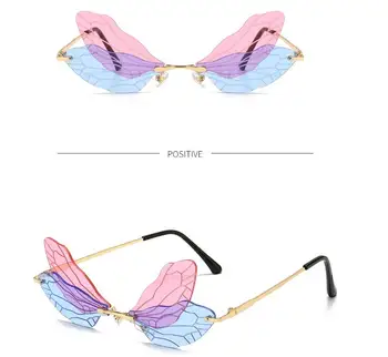 Smukke Butterfly Women Solbriller 2021 Fashion Designer Dame Solbriller Metal Frame Briller Brand Luksus Briller Gafas De