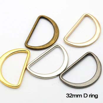 50 stk /masse FDR-32mm 1,25 tommer metal fladskærms legering D Dee Ring justerbare spænder til taske-strop strop gratis fragt