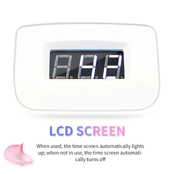 LED Nail UV-Lampe Lampe Til Manicure 36 Stk Lys Perle Søm Tørretumbler LCD-Display Tørring Alle Geler Neglelak Nail Art Værktøj