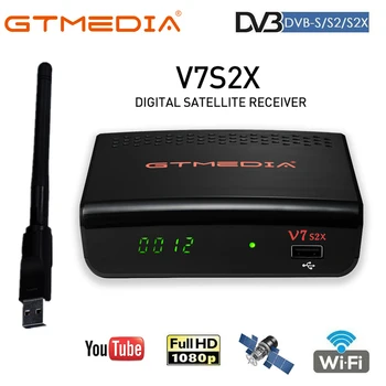 2020 NYE GTMEDIA V7 S2X HD-DVB-S/S2/S2X,Støtte H. 265, understøtter multi-stream Unicable Online Film Youtube Youporn opgradere V7S HD