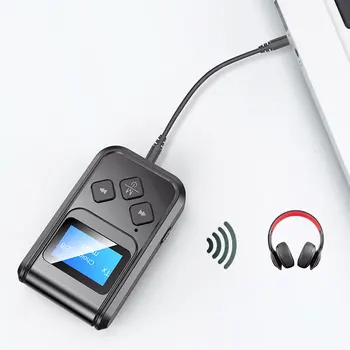 Bluetooth-Sender-Modtager 3,5 mm AUX Stereo Musik Blå Tand 5.0 Wireless Audio Adapter til Bilen, TV på PC Højttalere Adaptador