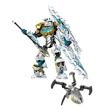 BionicleMask af Lys Børns Kopaka Master Of ICE Bionicle byggesten, der er Kompatibel med LEPINING 70788 Legetøj