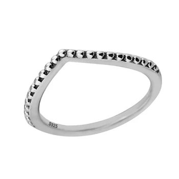 Ægte 925 Sterling Sølv Smykker, Beaded Vil Ringe til Kvinder DIY Gør Engagement Bryllup Gave Anillos Engros