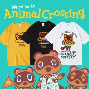 Animal Crossing Kawaii T-Shirts Teenager-Piger/Drenge, Søde t-Shirts Hipster Nye Ankomster O-hals Casual t-Shirt Tøj Toppe