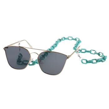 Vintage Briller Kæde Trendy Grøn Akryl Harpiks Solbriller Nøglesnore Læsning Briller Hængende Hals Kæde Briller Rem Unisex