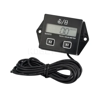 Digital EngineTachometer timetæller Tach Måle Induktiv RPM LCD-Vandtæt Til 2 Og 4 Takts Benzin Motorcykel Snescooter Både