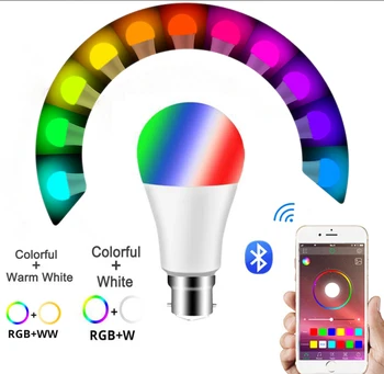 E27 B22 Smart Pære Dæmpbar WiFi LED-Lampe 15W farveskift RGB Lampe Pære 110V 220V APP Fungere Alexa Google Assistent