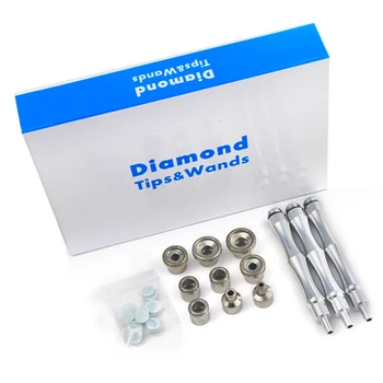 Diamant Microdermabrasion Dermabrasio Sort Hoved Remover 9 Tips+3 Wand Hud Rejuvanation Facial Diamant Peeling Pleje Af Derma