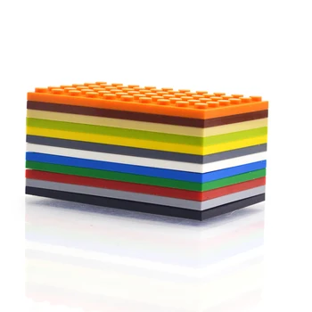10STK/masse DIY byggesten Tynd Tal Mursten 6x10 Prikker Pædagogiske Kreativt Legetøj til Børn Størrelse Kompatibel Med lego