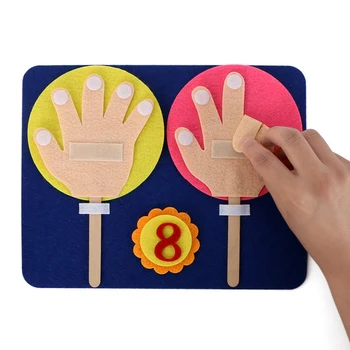 1 Sæt Børn Matematik Legetøj Finger Tælle 1-10 Læring Montessori Pædagogisk Legetøj Følte Finger Numre Undervisning legetøj DIY Håndværk